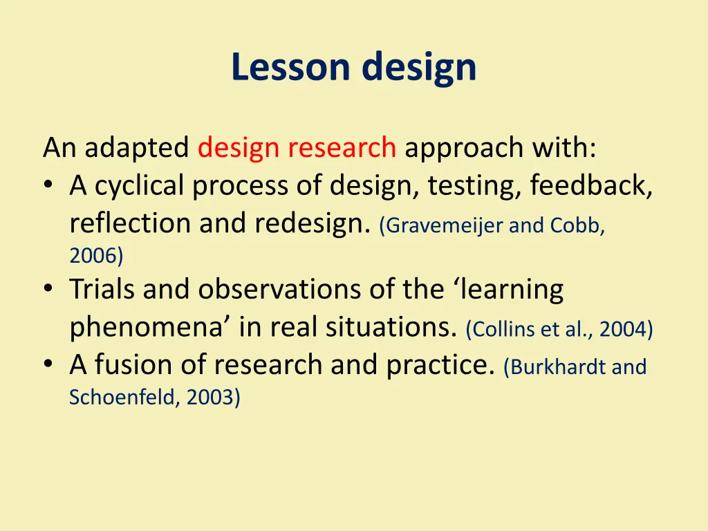 lesson design