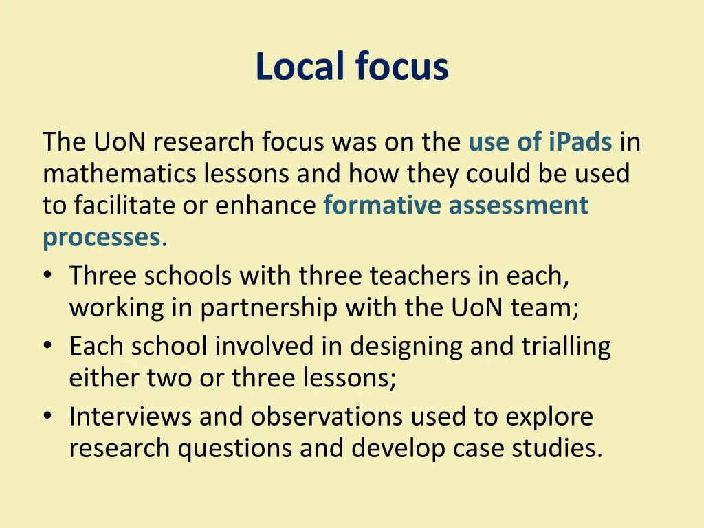 local focus