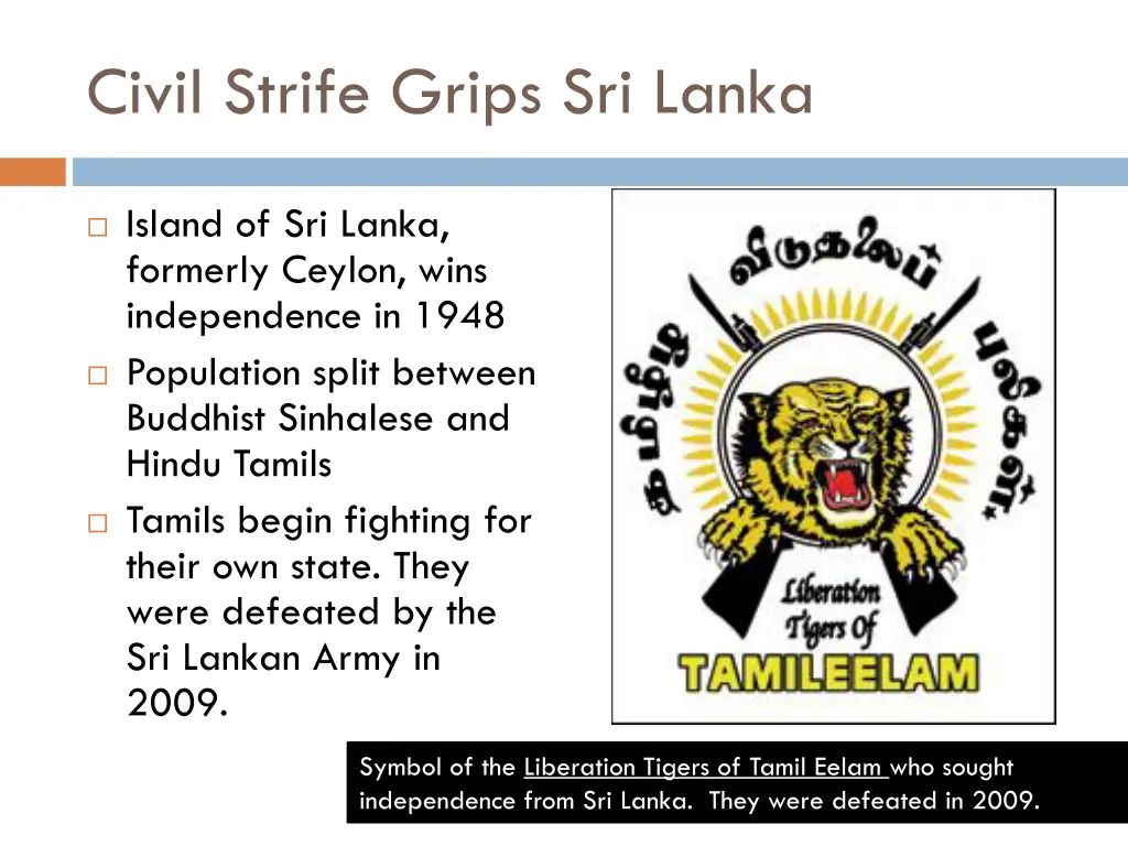civil strife grips sri lanka