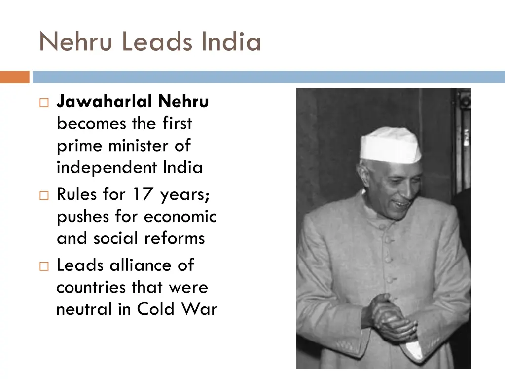 nehru leads india