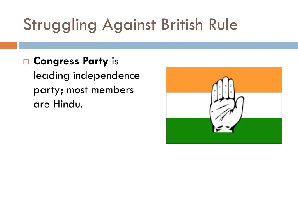 struggling against british rule 1