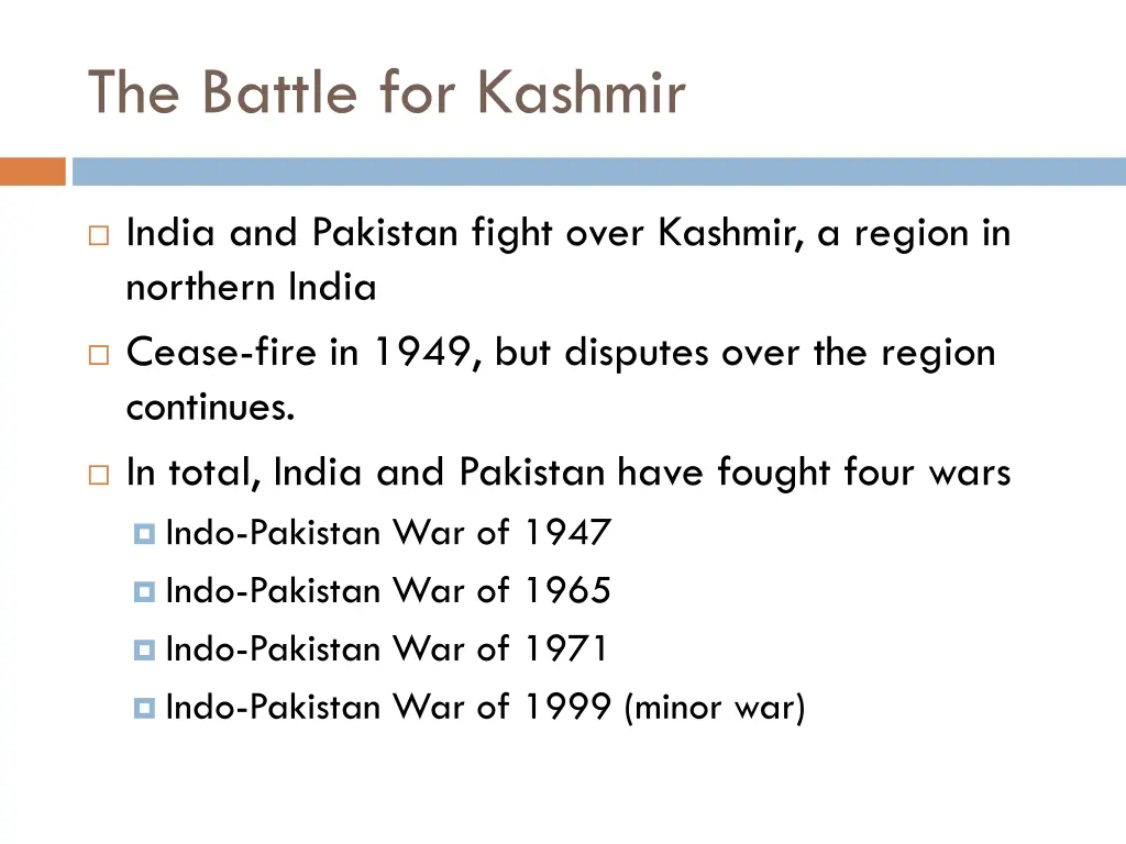 the battle for kashmir