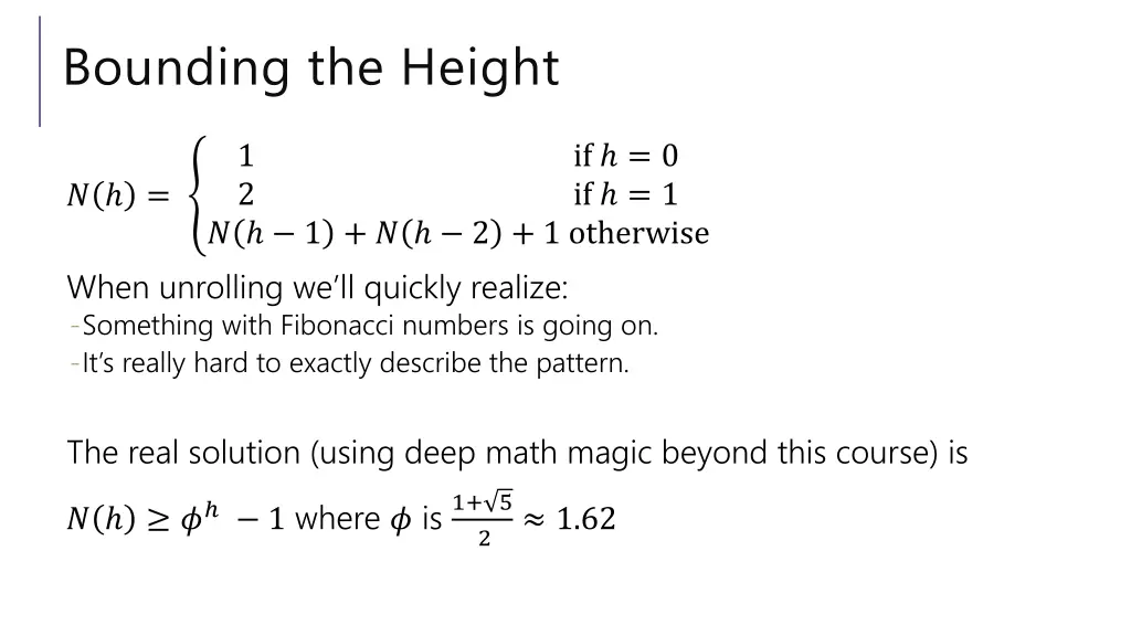 bounding the height 3
