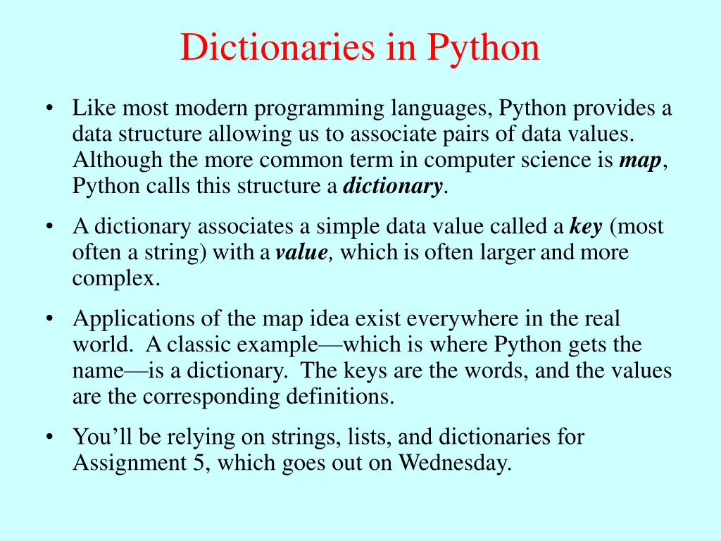 dictionaries in python 1