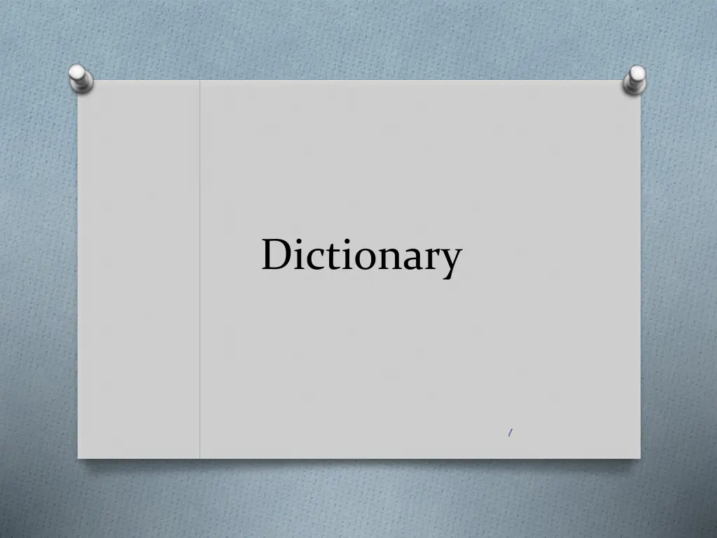 dictionary
