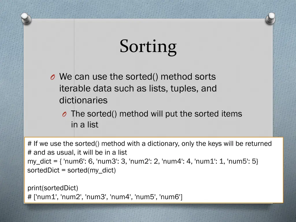 sorting 2