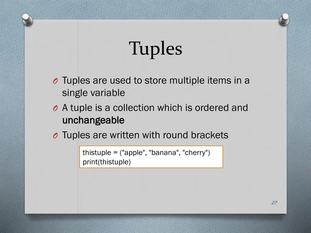 tuples