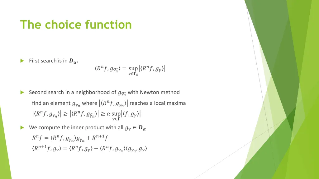 the choice function 1