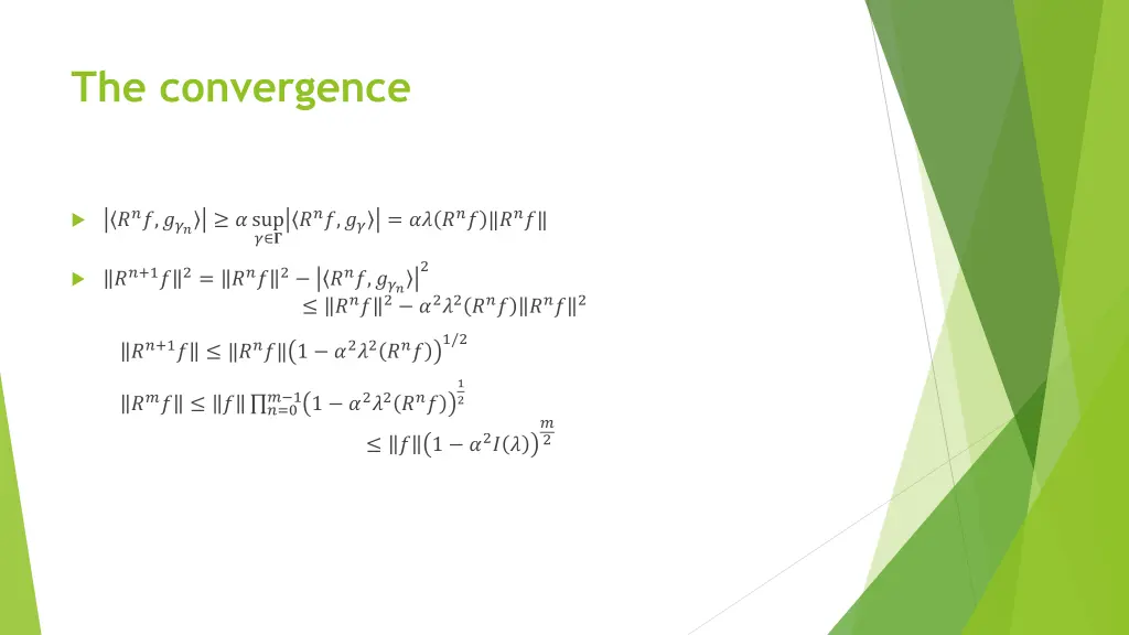 the convergence 1
