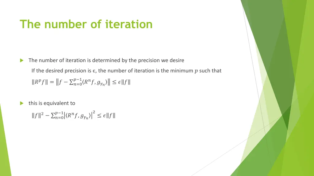 the number of iteration