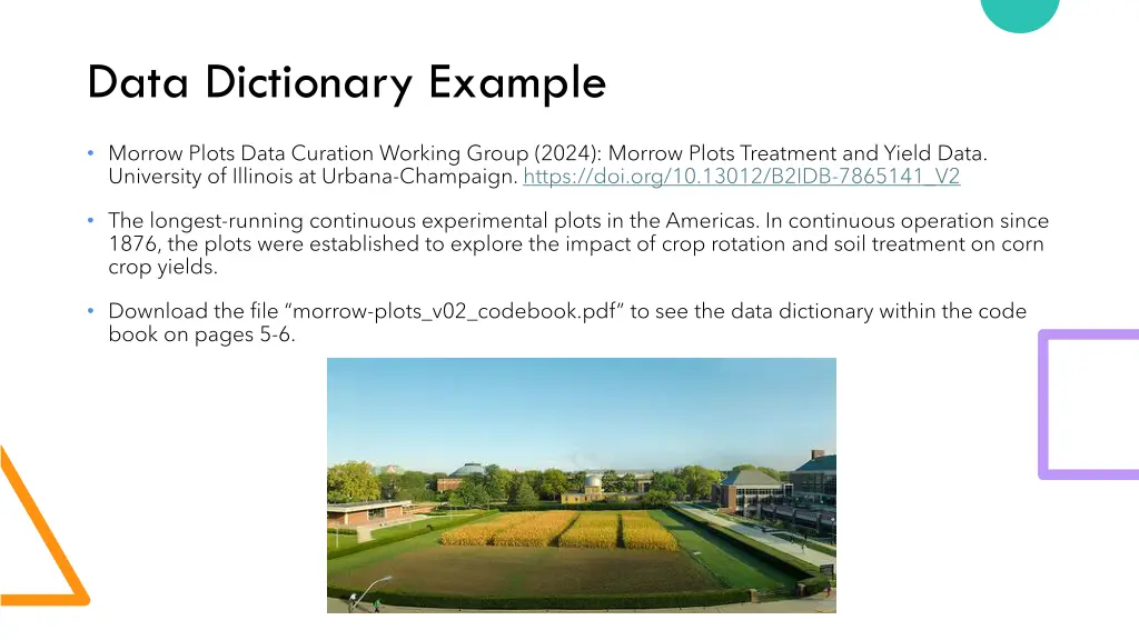 data dictionary example