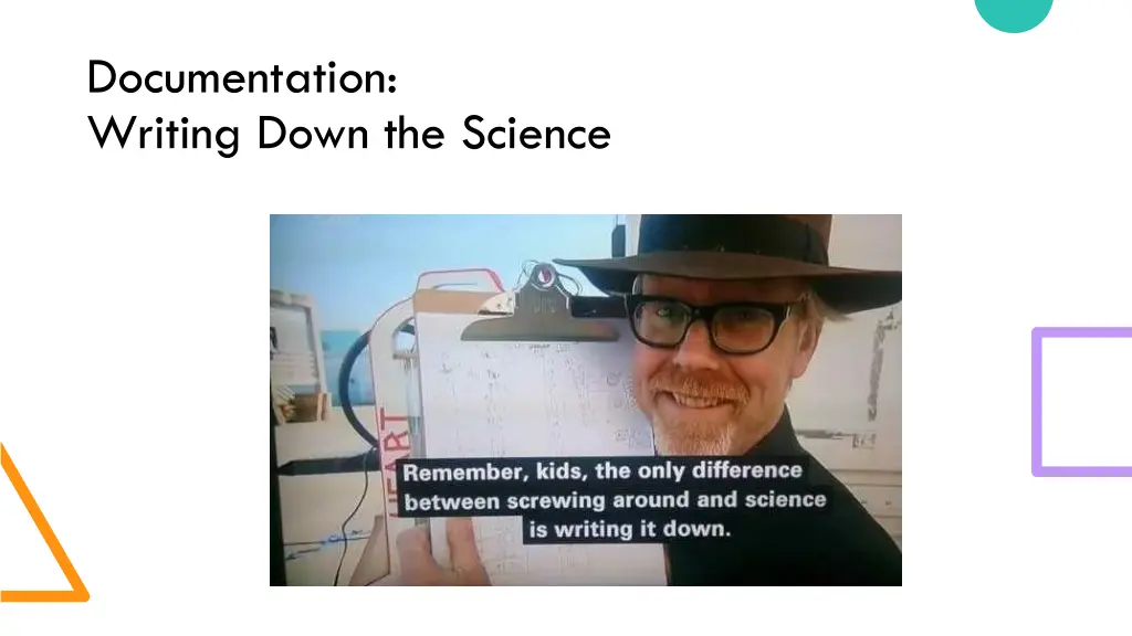 documentation writing down the science