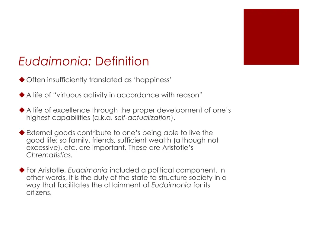 eudaimonia definition