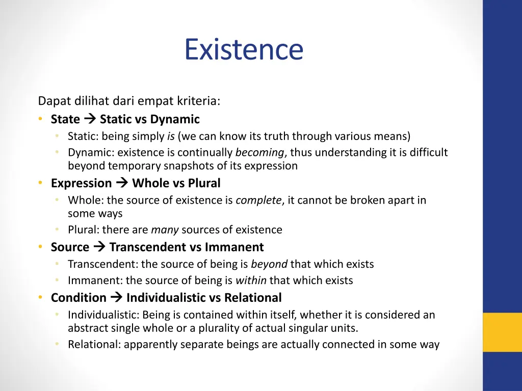 existence