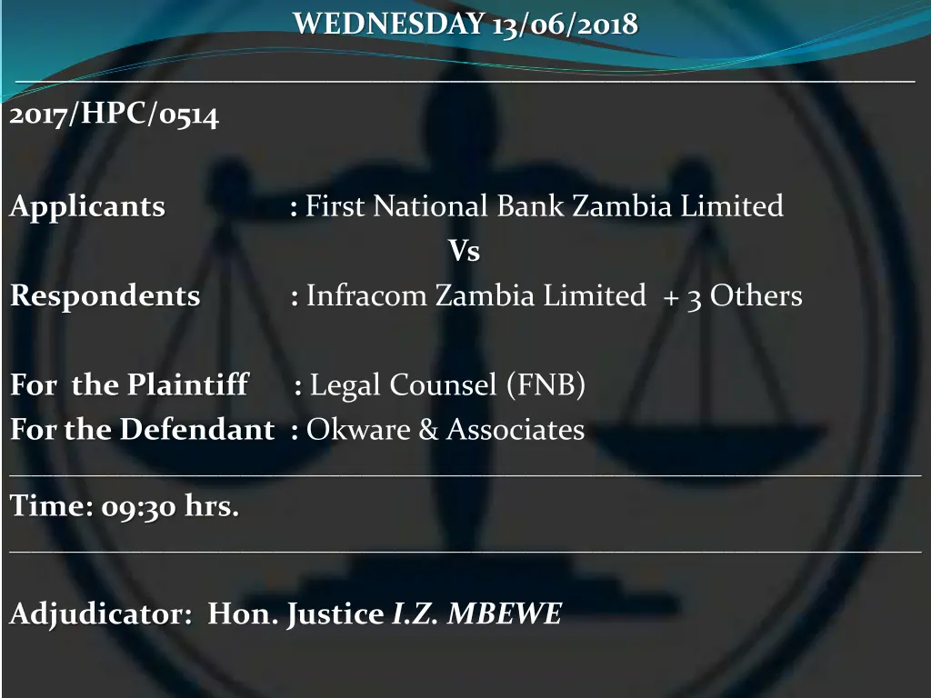 wednesday 13 06 2018 1