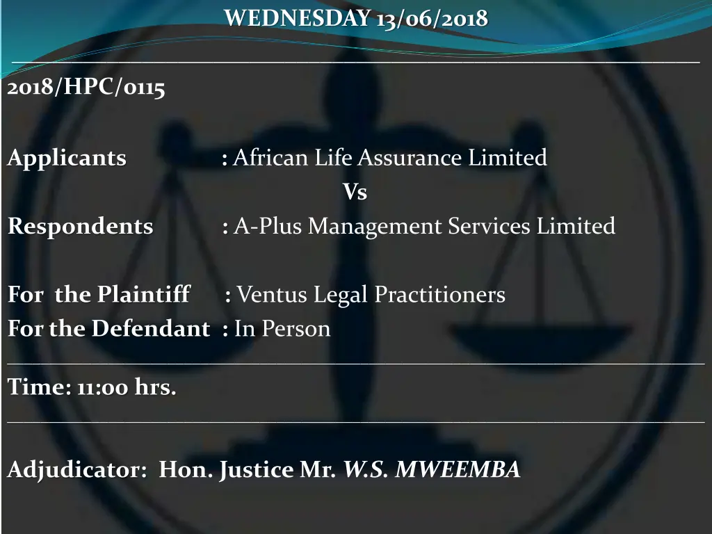 wednesday 13 06 2018 14