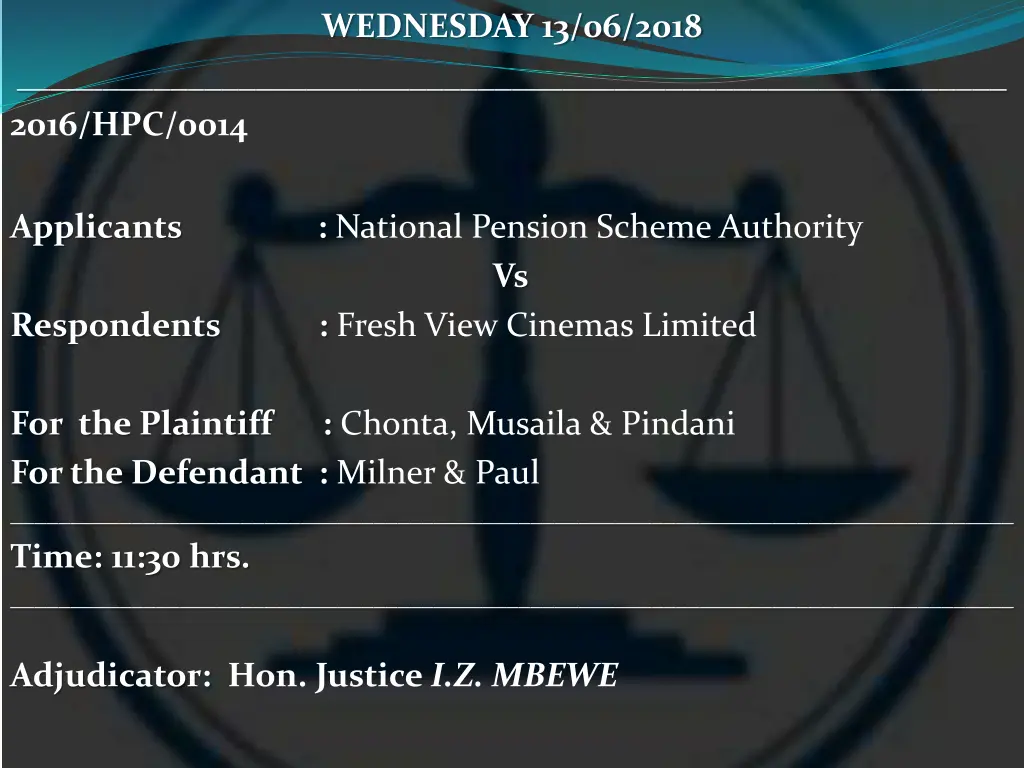 wednesday 13 06 2018 4