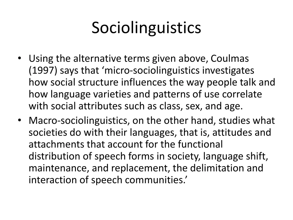 sociolinguistics 18