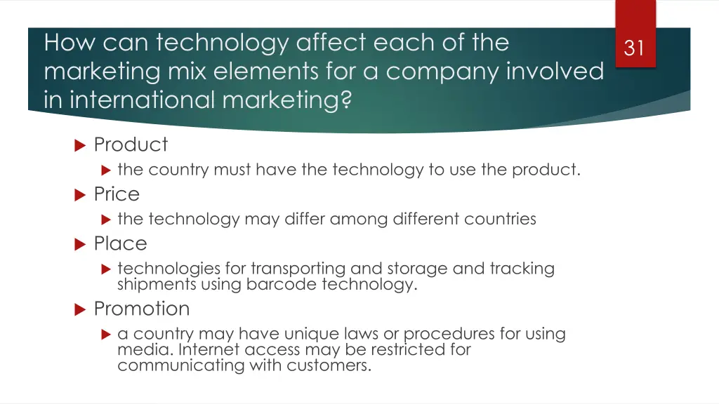 how can technology affect each of the marketing