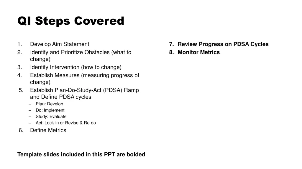 qi steps covered
