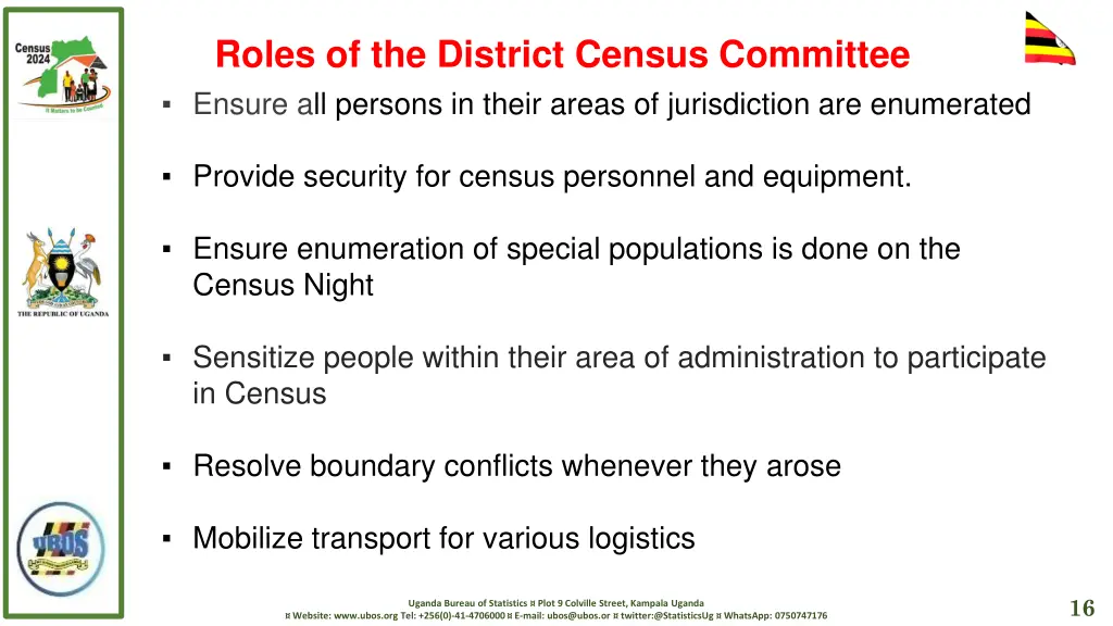 roles of the district census committee ensure