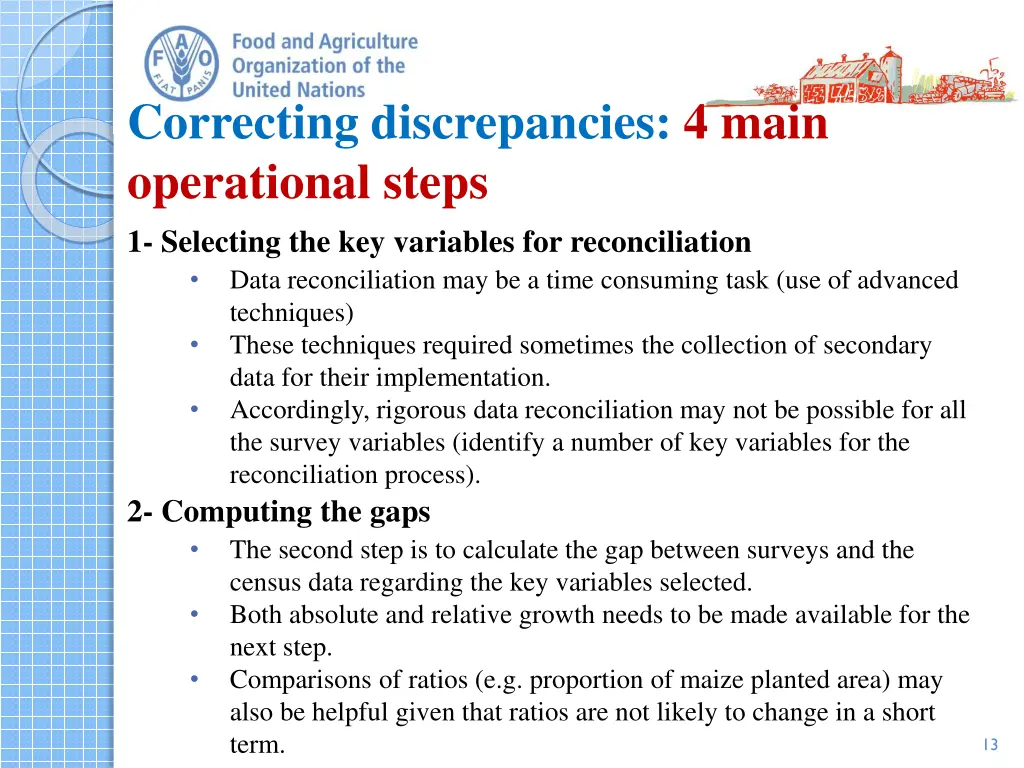 correcting discrepancies 4 main operational steps