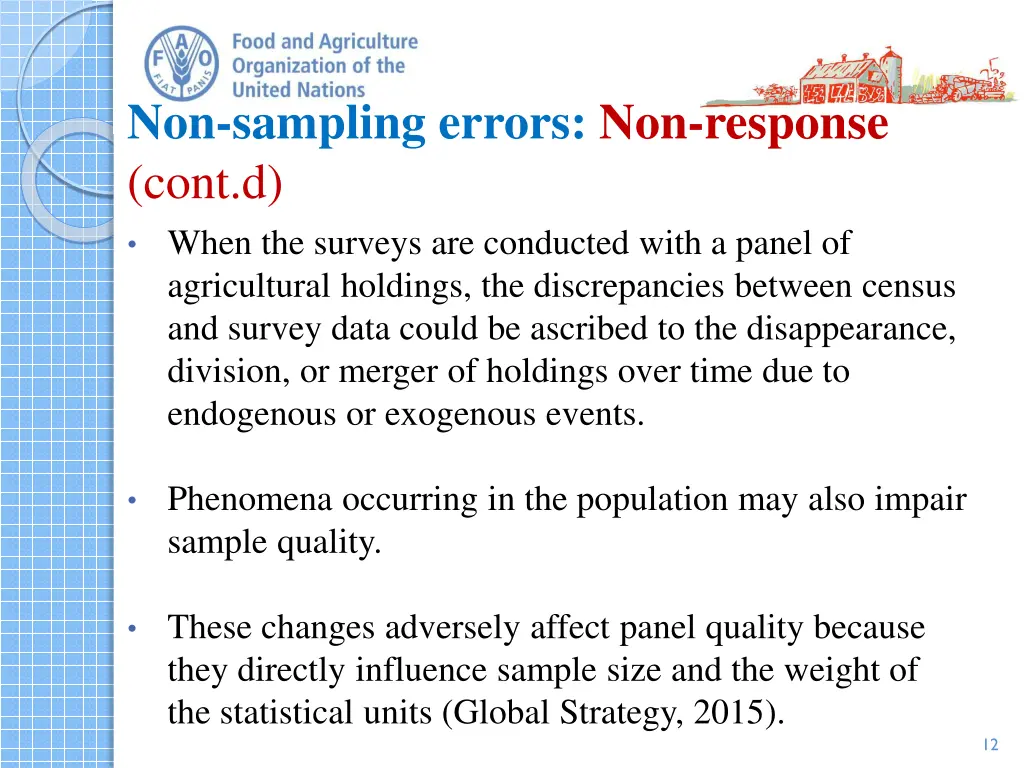 non sampling errors non response cont d when