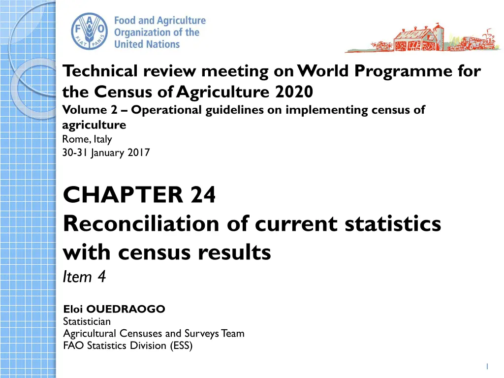 technical review meeting on world programme