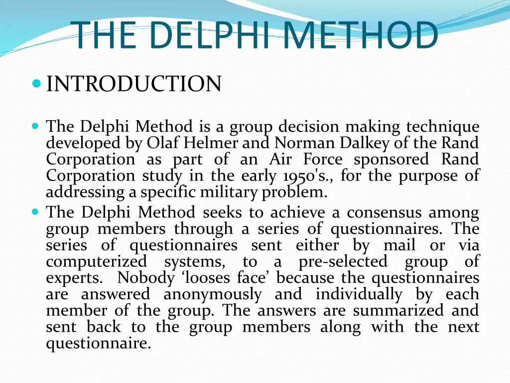 the delphi method 1