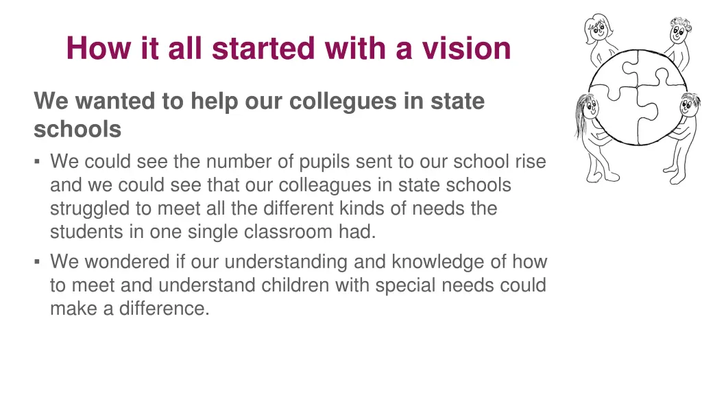 how it all started with a vision