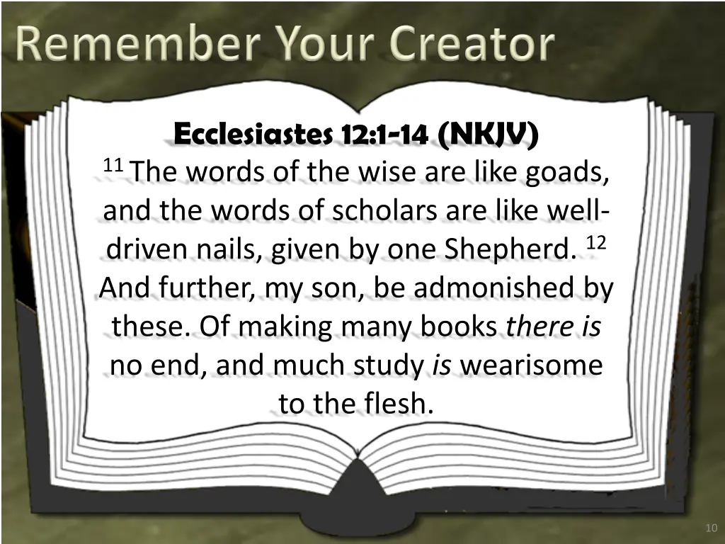 ecclesiastes 12 1 14 nkjv 11 the words