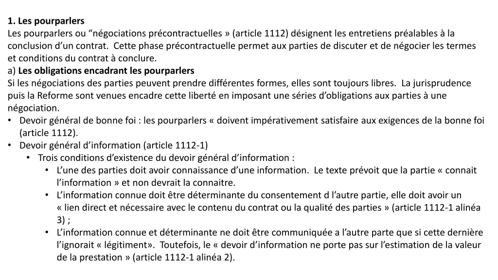 1 les pourparlers les pourparlers ou n gociations