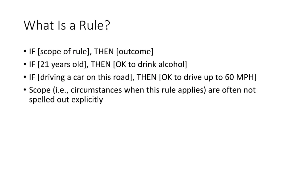 what is a rule