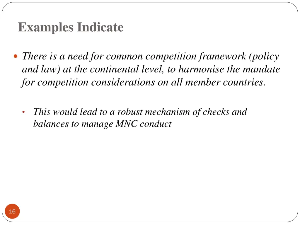 examples indicate