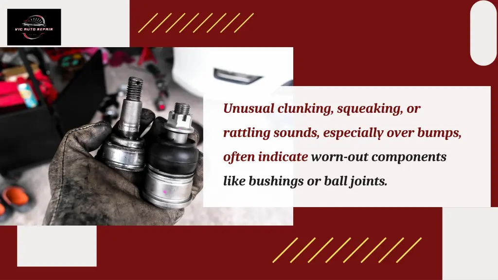unusual clunking squeaking or