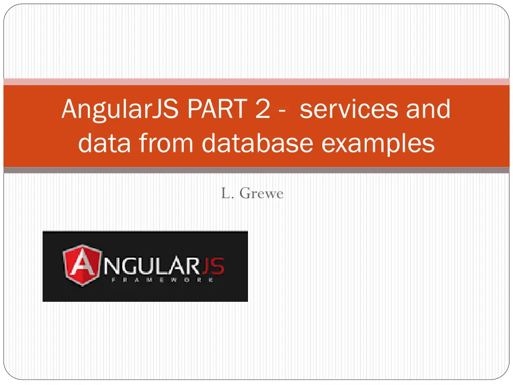 angularjs part 2 services and data from database
