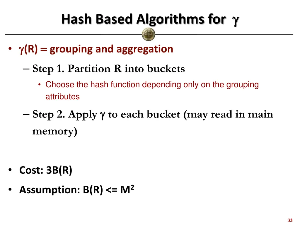 hash based algorithms for 1