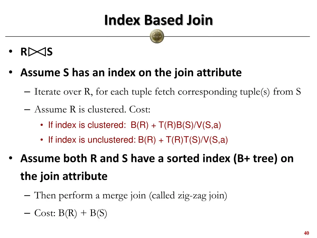 index based join