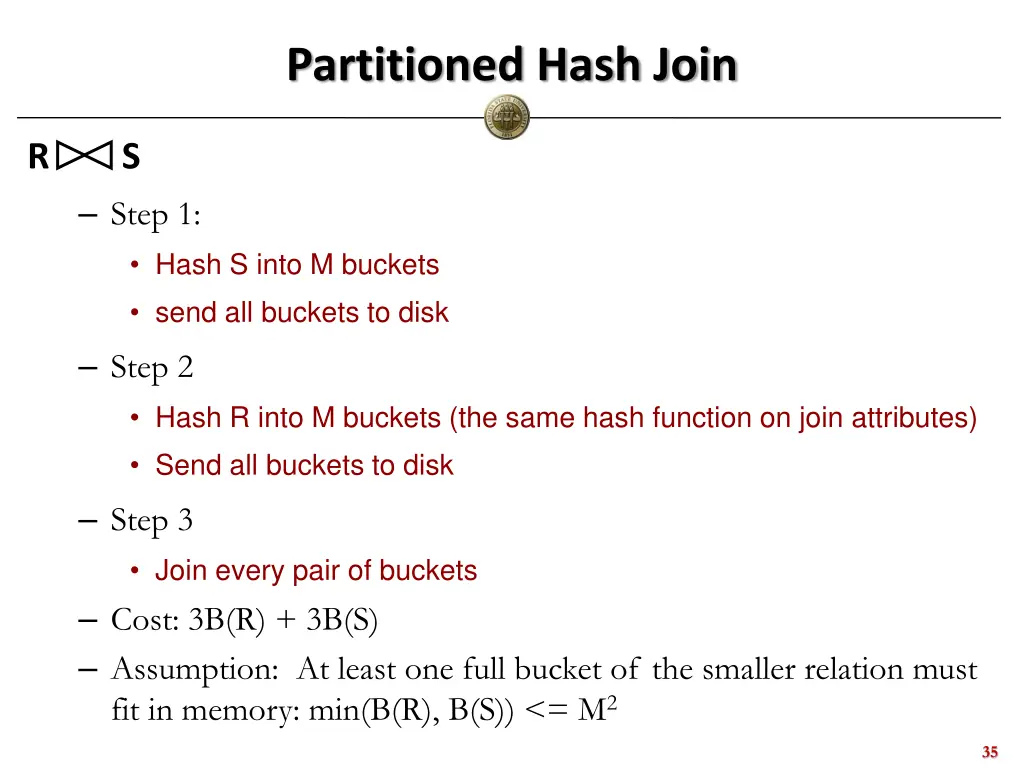partitioned hash join