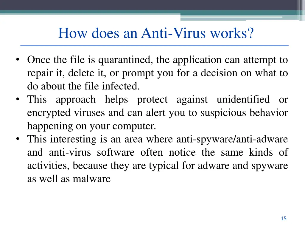 how does an anti virus works