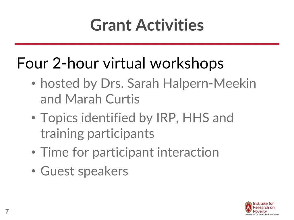 grant activities
