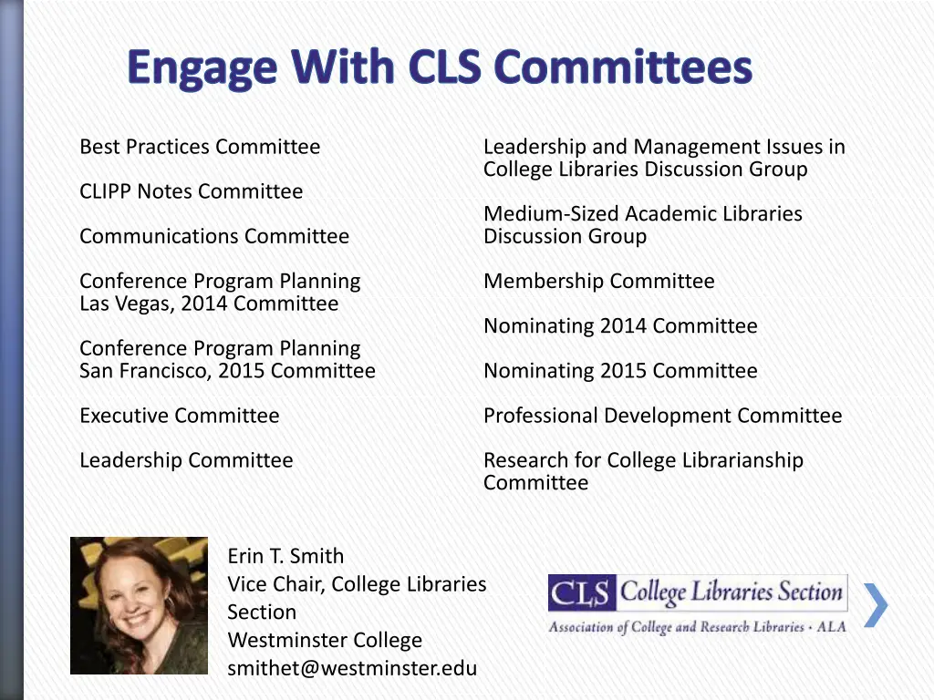 engage with cls committees