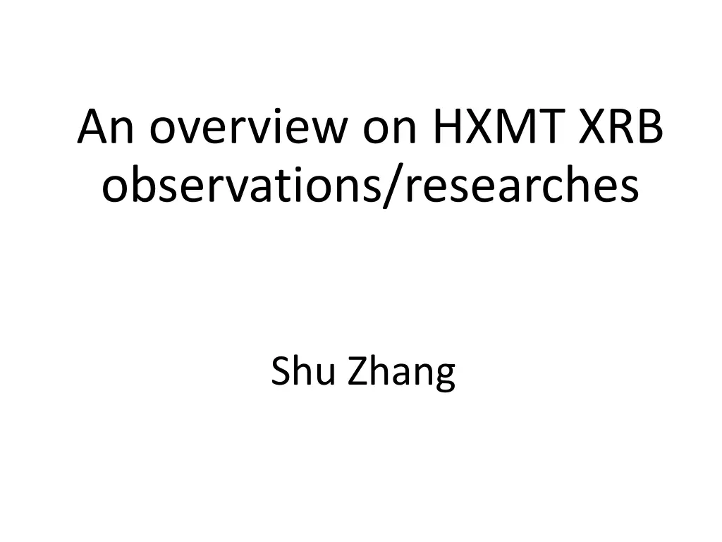 an overview on hxmt xrb observations researches