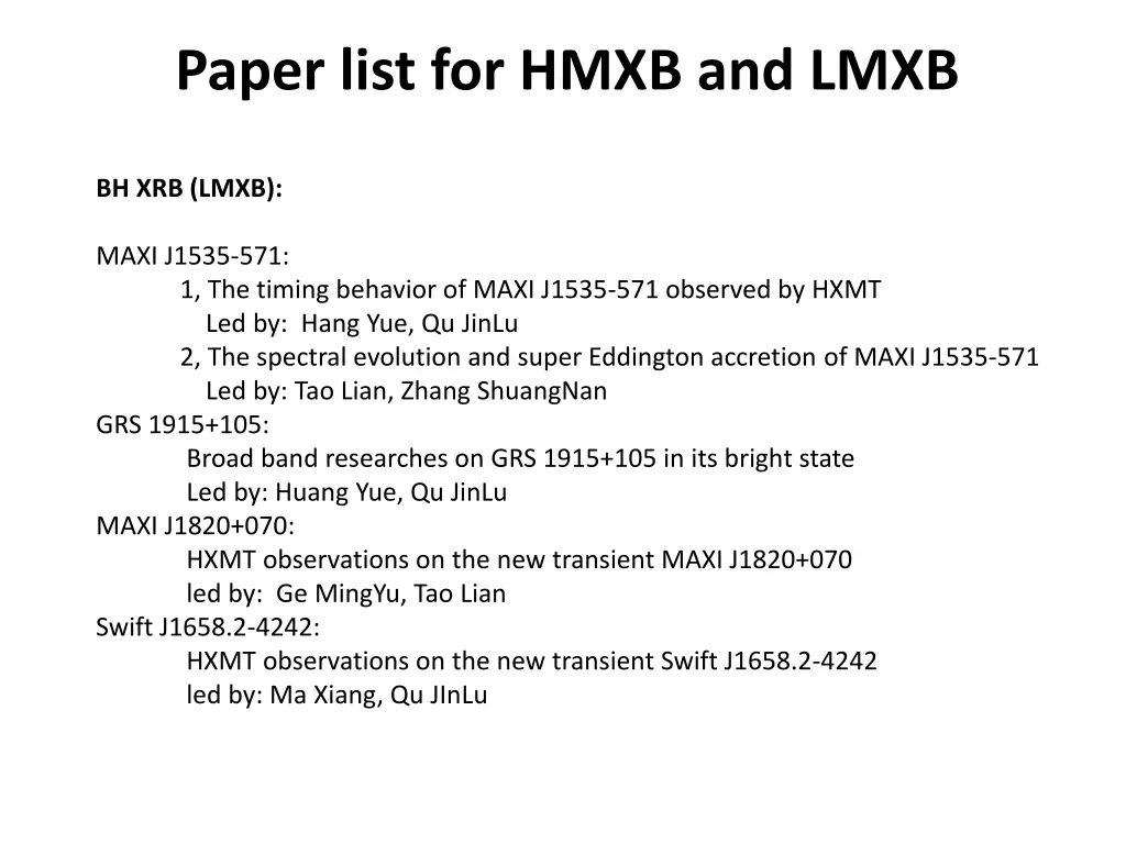 paper list for hmxb and lmxb 1