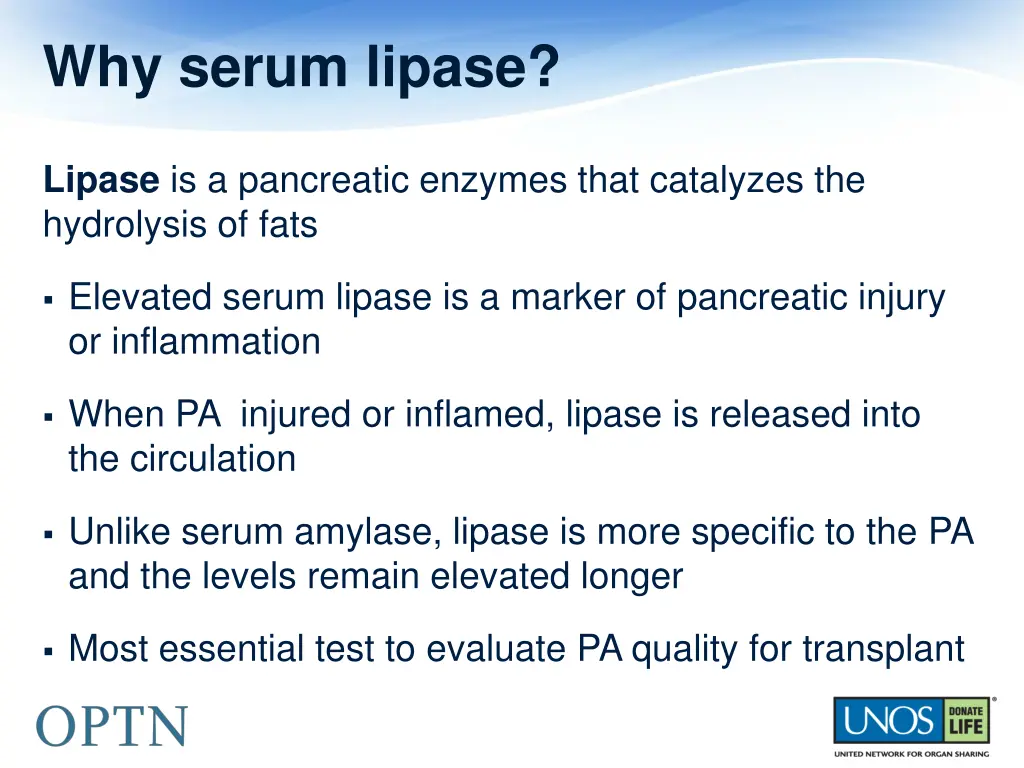 why serum lipase
