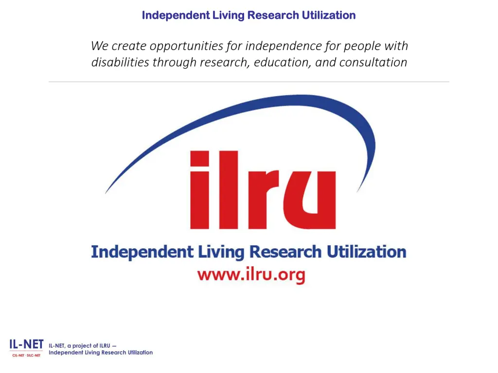 independent living research utilization
