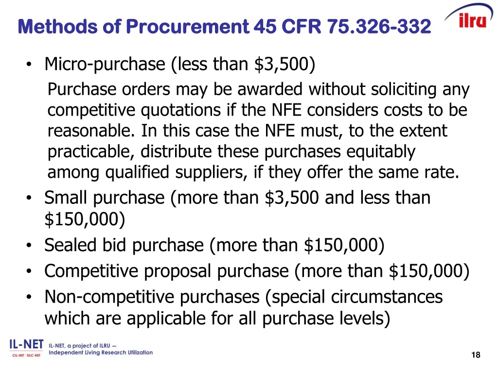 methods of procurement 45 cfr 75 326 methods