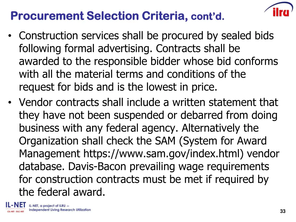 procurement selection procurement selection