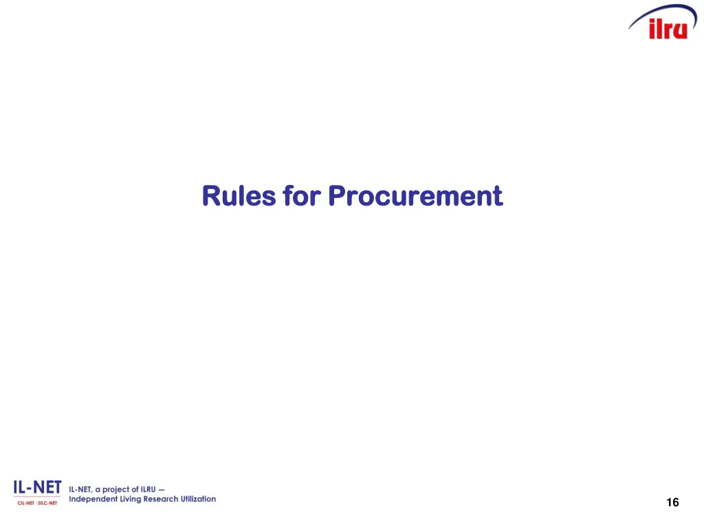 rules for rules for procurement procurement