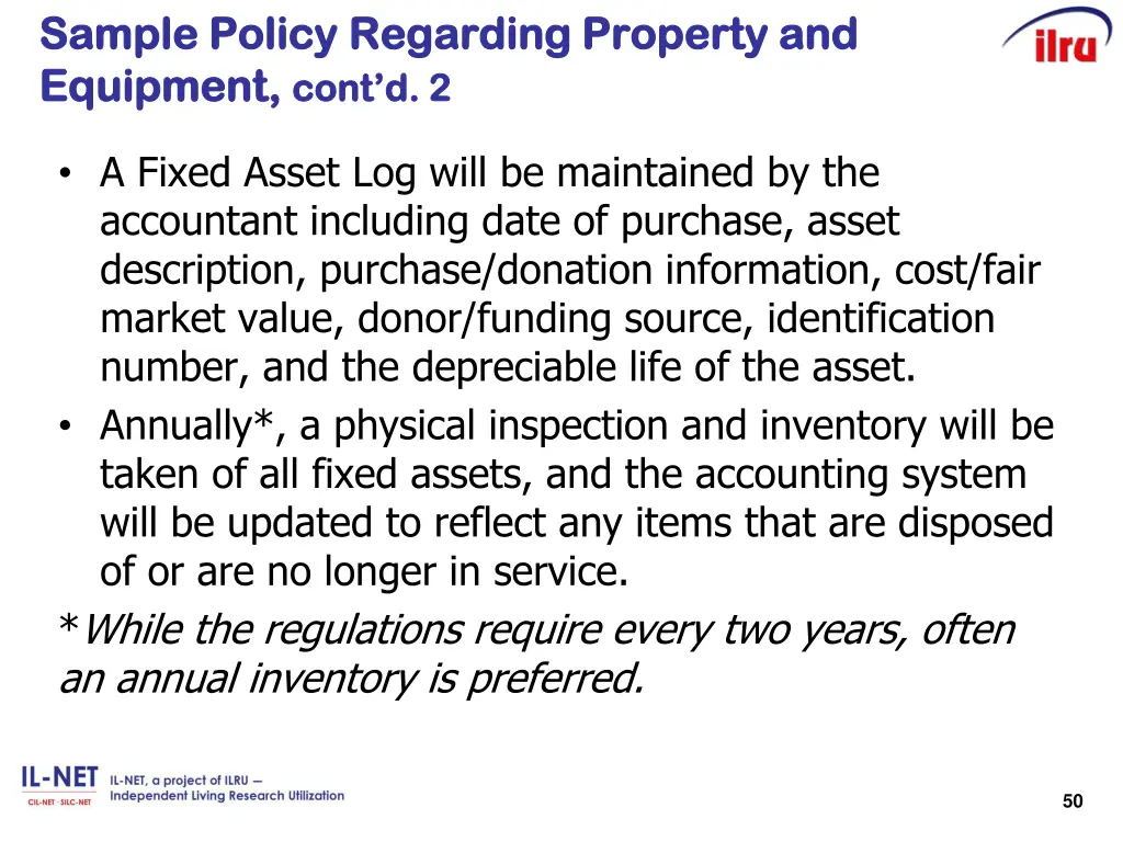 s sample policy regarding property and ample